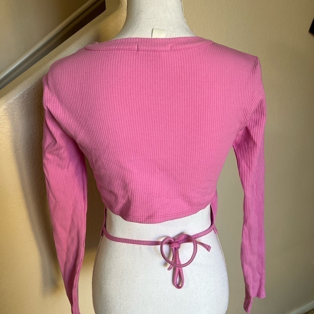 Full tilt tie back long sleeve top - Picture 4 of 5